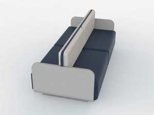 AIR - Fabric bench seating with back _ Viscio Urban Design